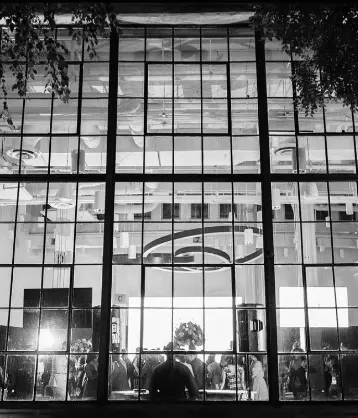 Looking into Atlanta HQ through the North Yards windows