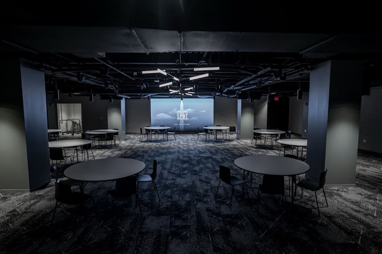 The wired event space at The Gathering Spot in Washington, DC