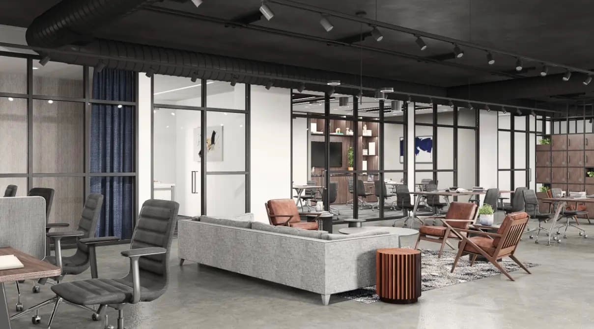 The fourth-floor collaborative workspace at The Gathering Spot in Washington, DC