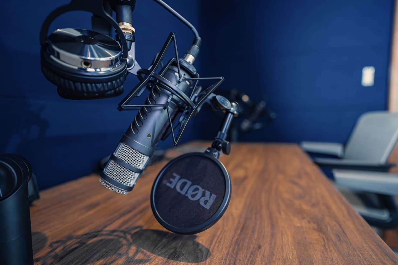 The podcast studio at The Gathering Spot in Washington, DC