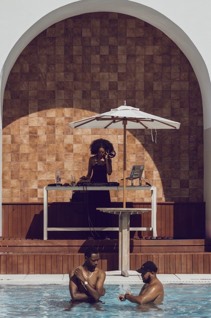 A DJ set by the pool at Retreat by TGS