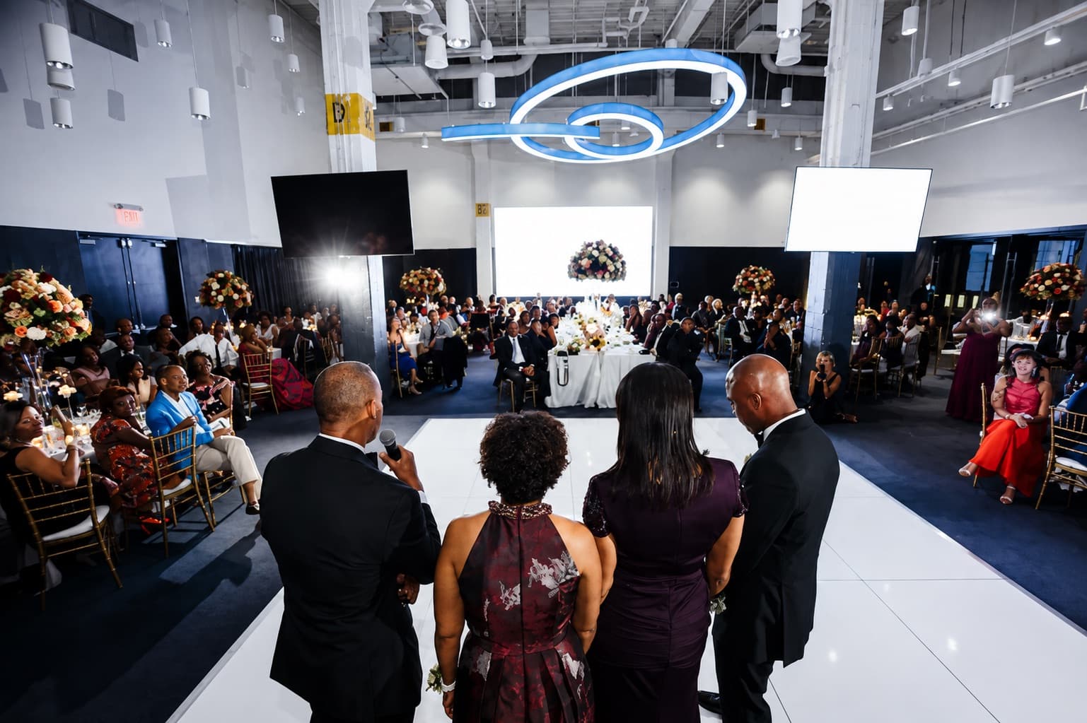 Members gathered in the wired event space at Atlanta HQ